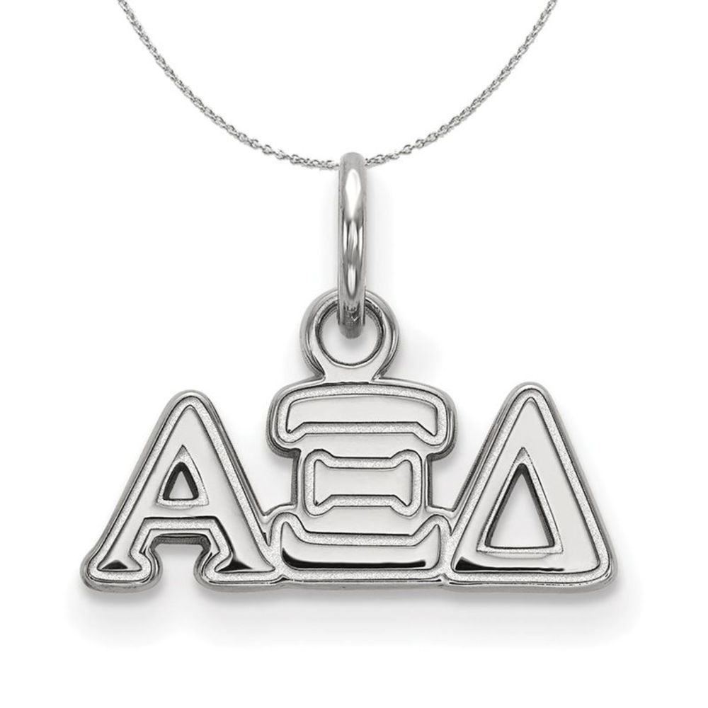 Sterling Silver Alpha Xi Delta XS (Tiny) Greek Necklace - 20 Inch